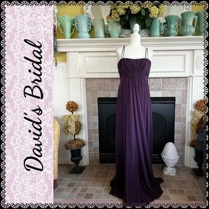 David’s Bridal purple gown, size 4